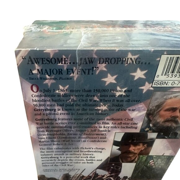 Gettysburg VHS Two Tape Set Movie Collectible Brand New In Box Factory Sealed - Picture 7 of 10